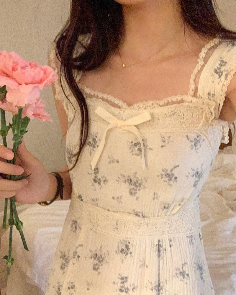 Lace Floral Pajama Dress