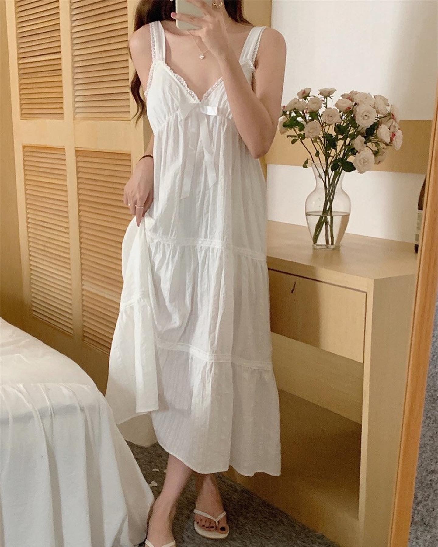Ribbon Lace Pajama Dress