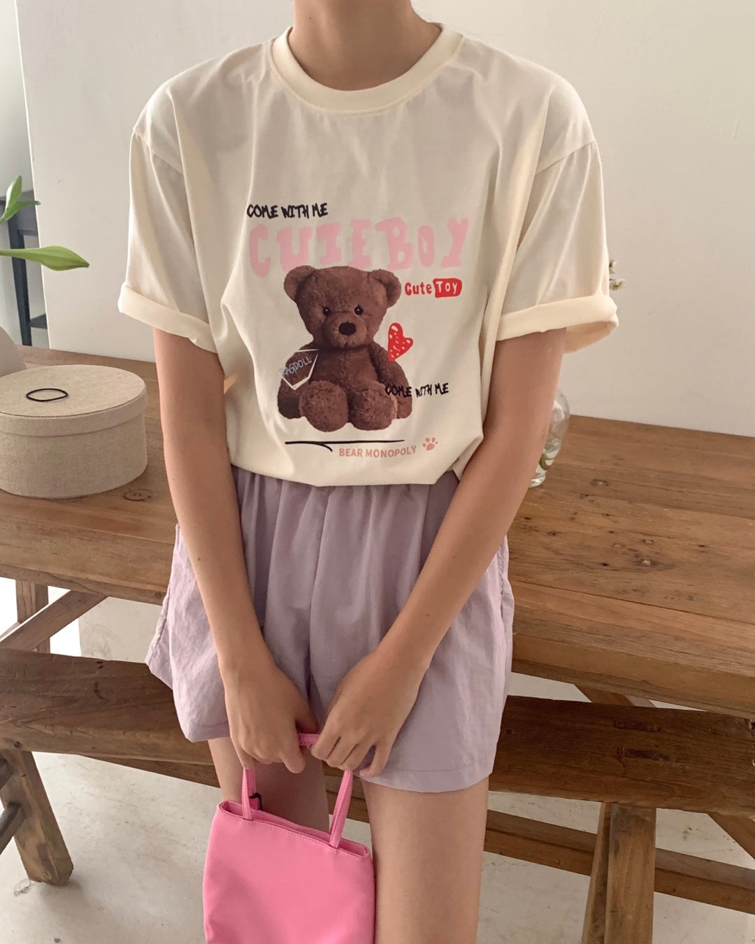 Cute Boy Bear T Shirt