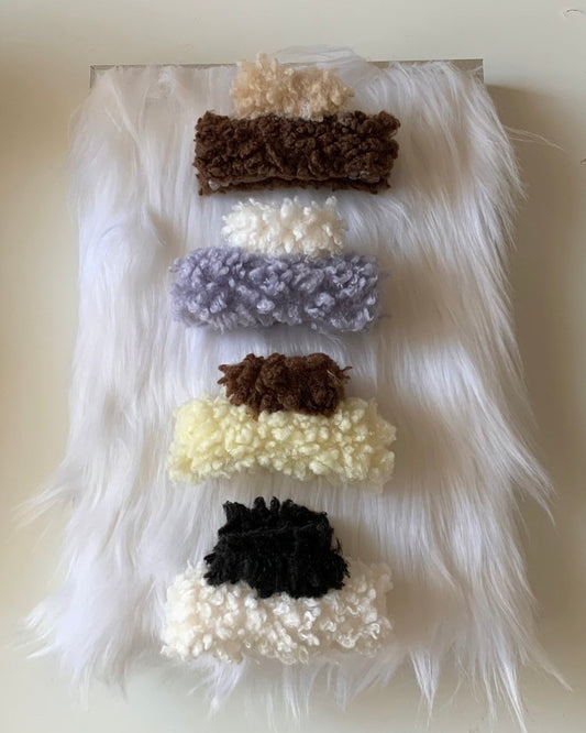 Color Block Boucle Hair Claws
