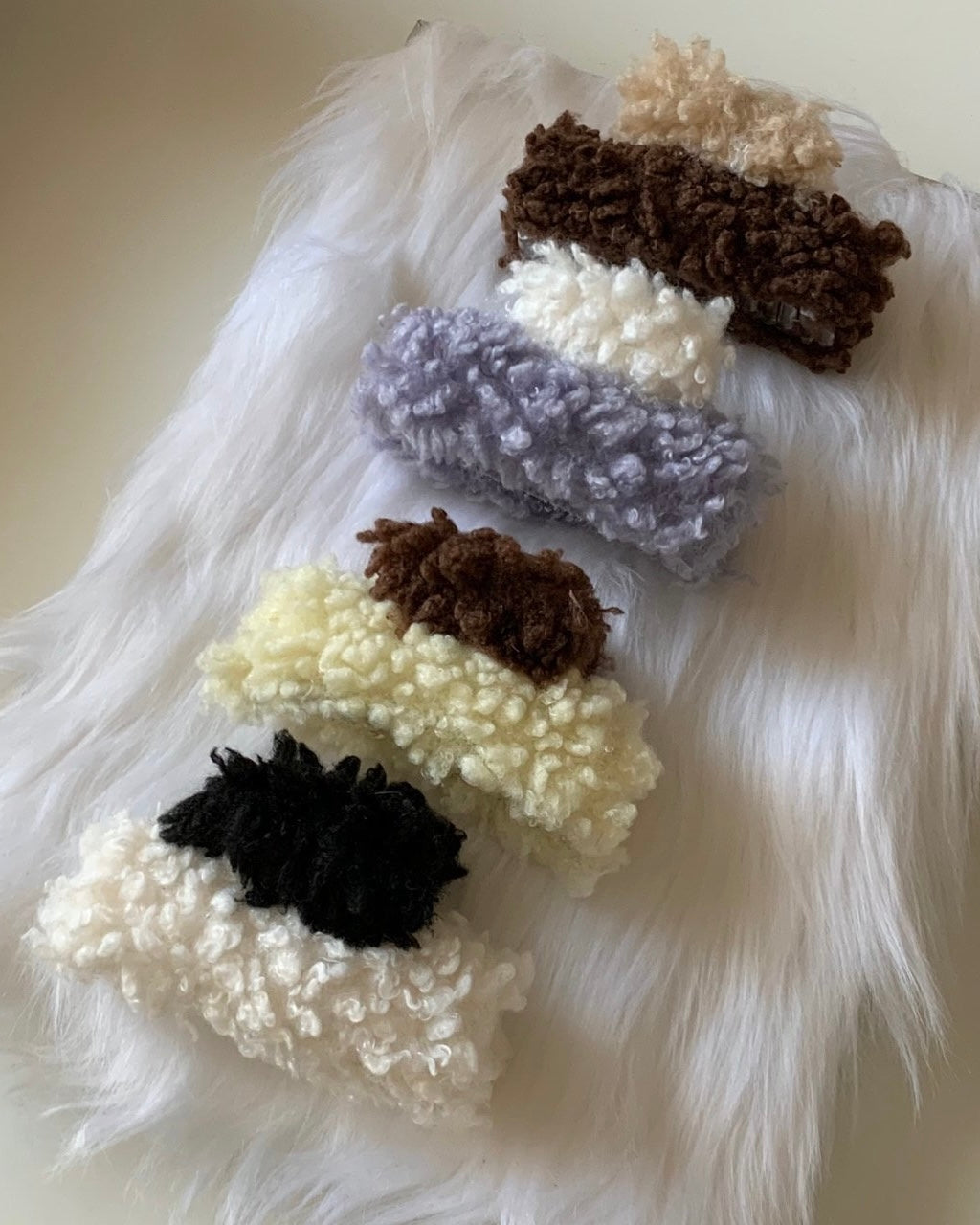 Color Block Boucle Hair Claws