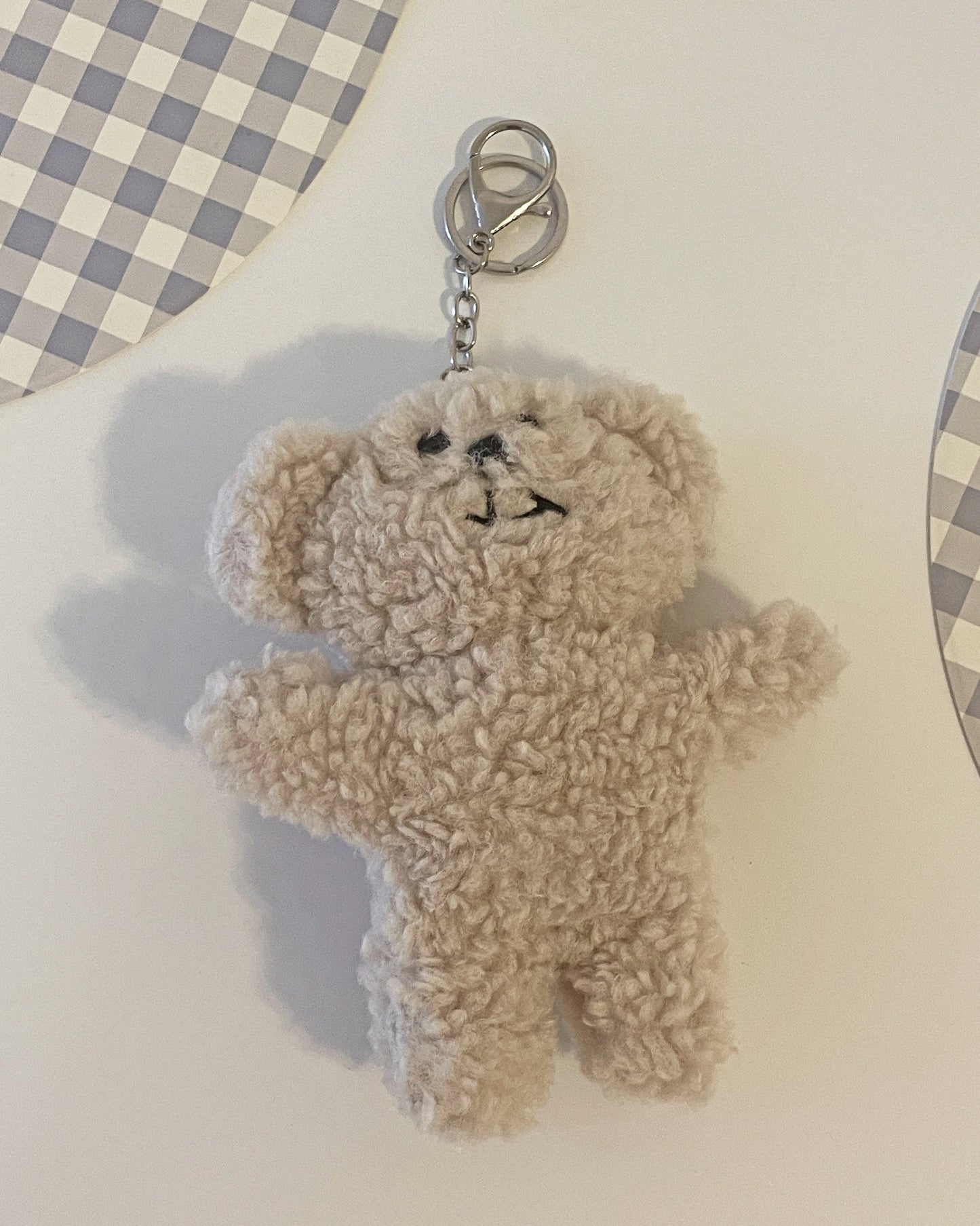 Fluffy Bear Keychain