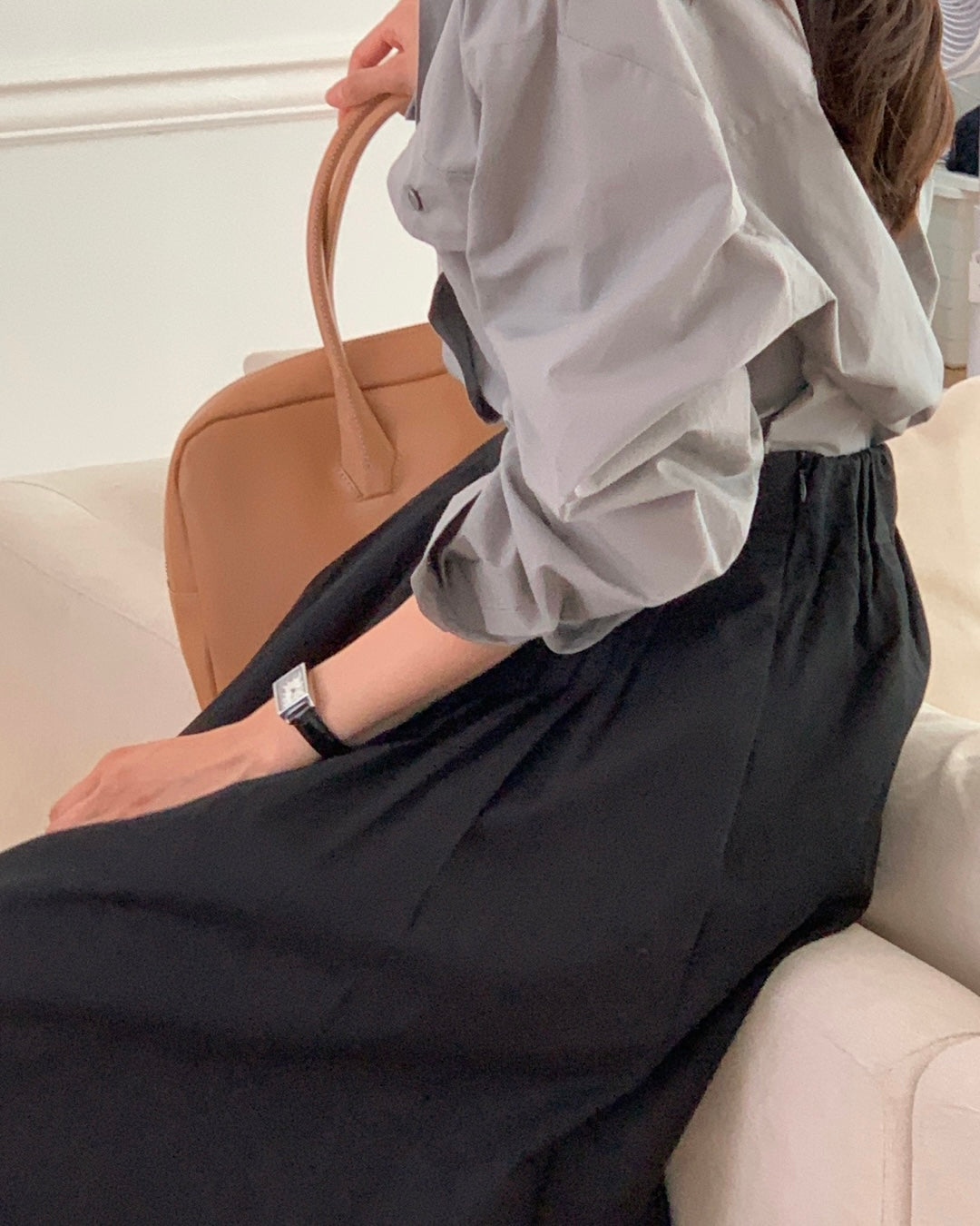 Flared Long Skirt