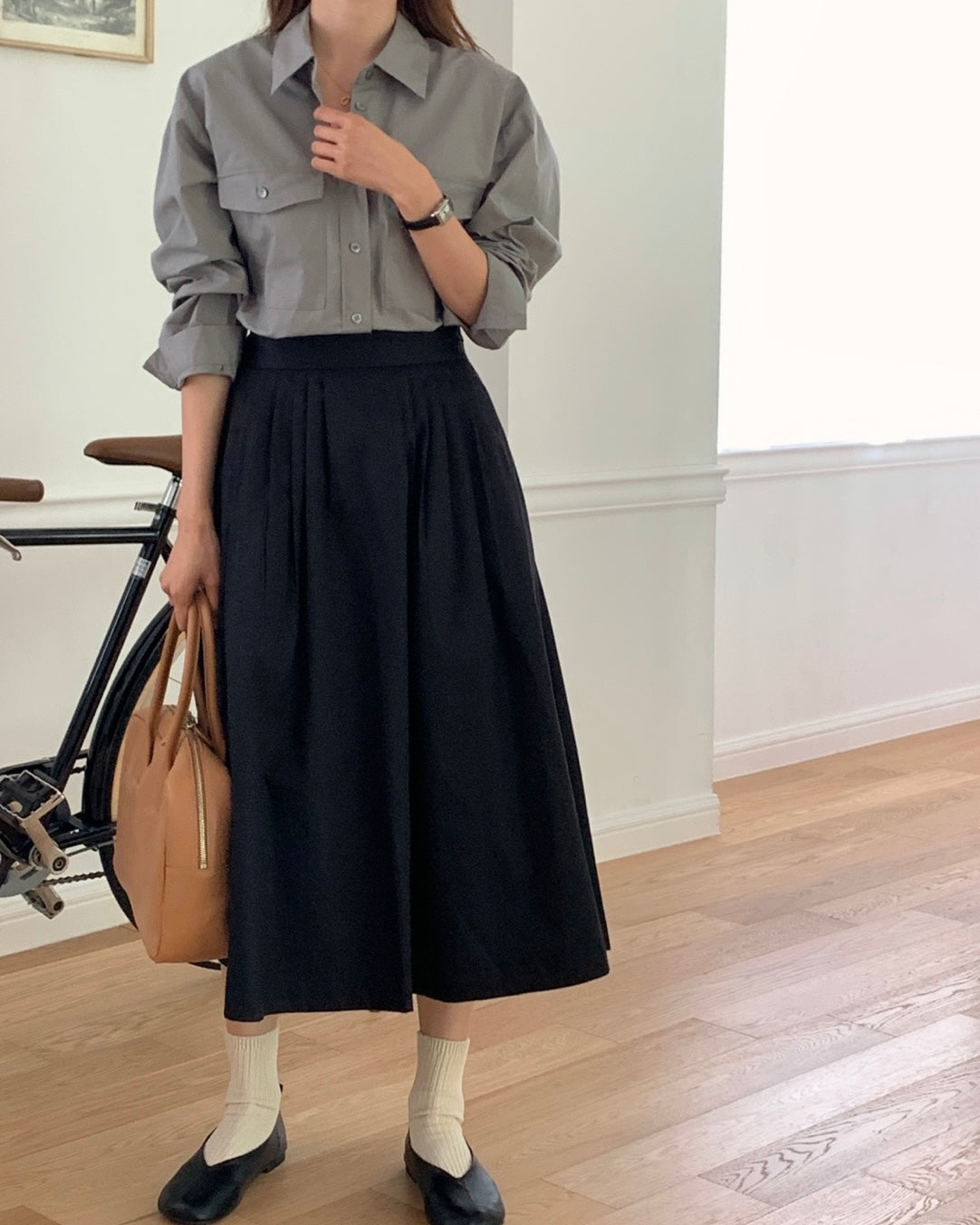 Flared Long Skirt