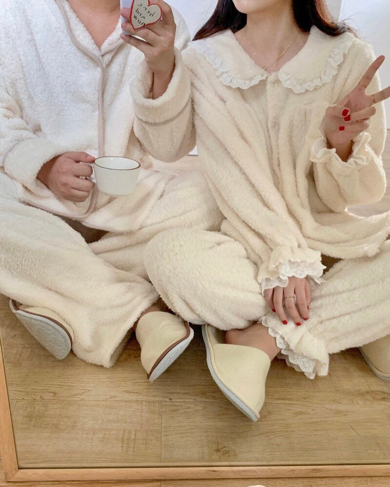 Fleece Fuzzy Couple Pajama Set