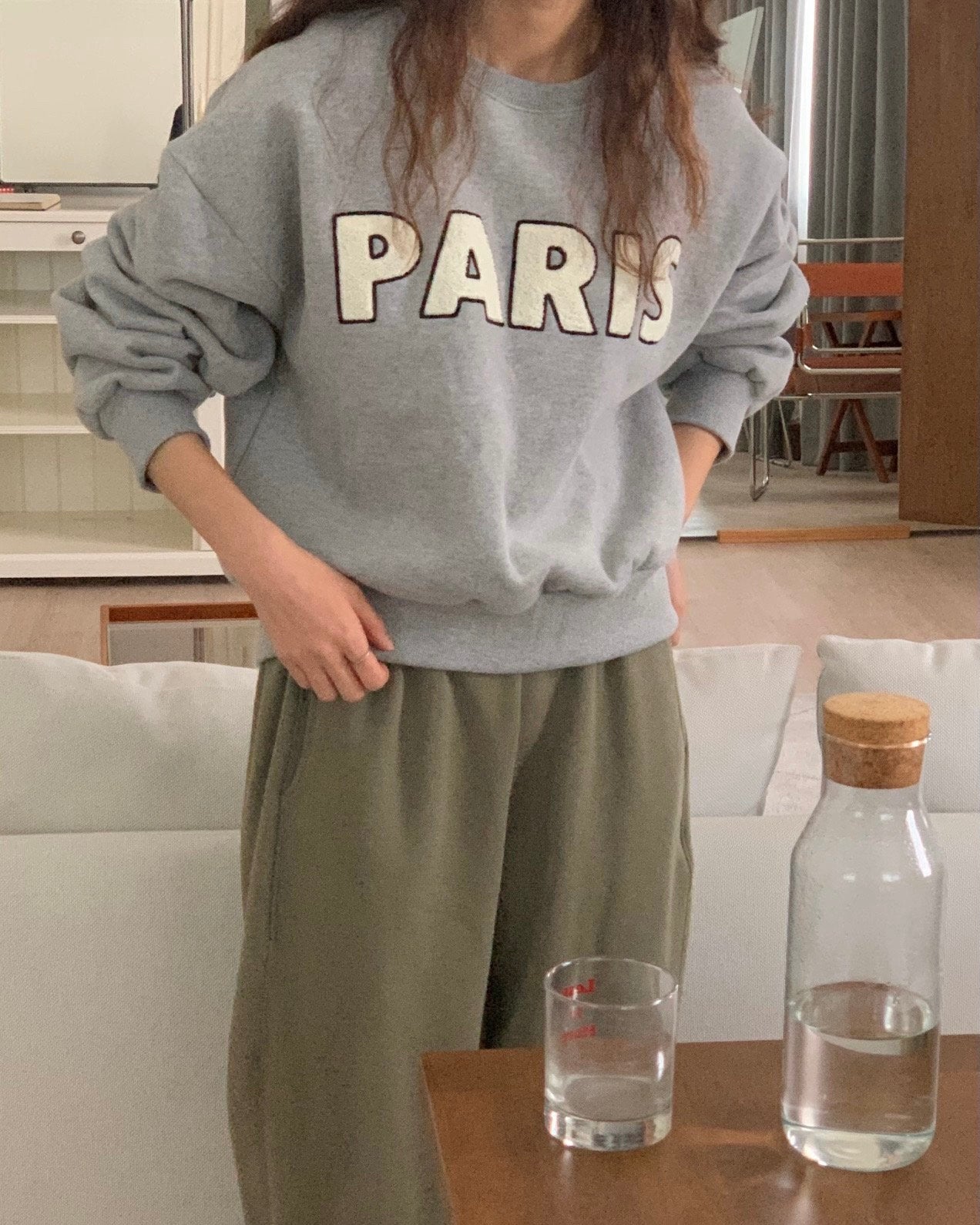 Paris Fleece Lined Sweatshirt
