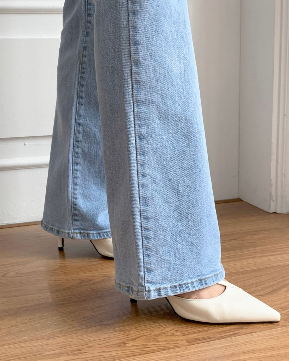 Vintage Washed Boot Cut Jeans