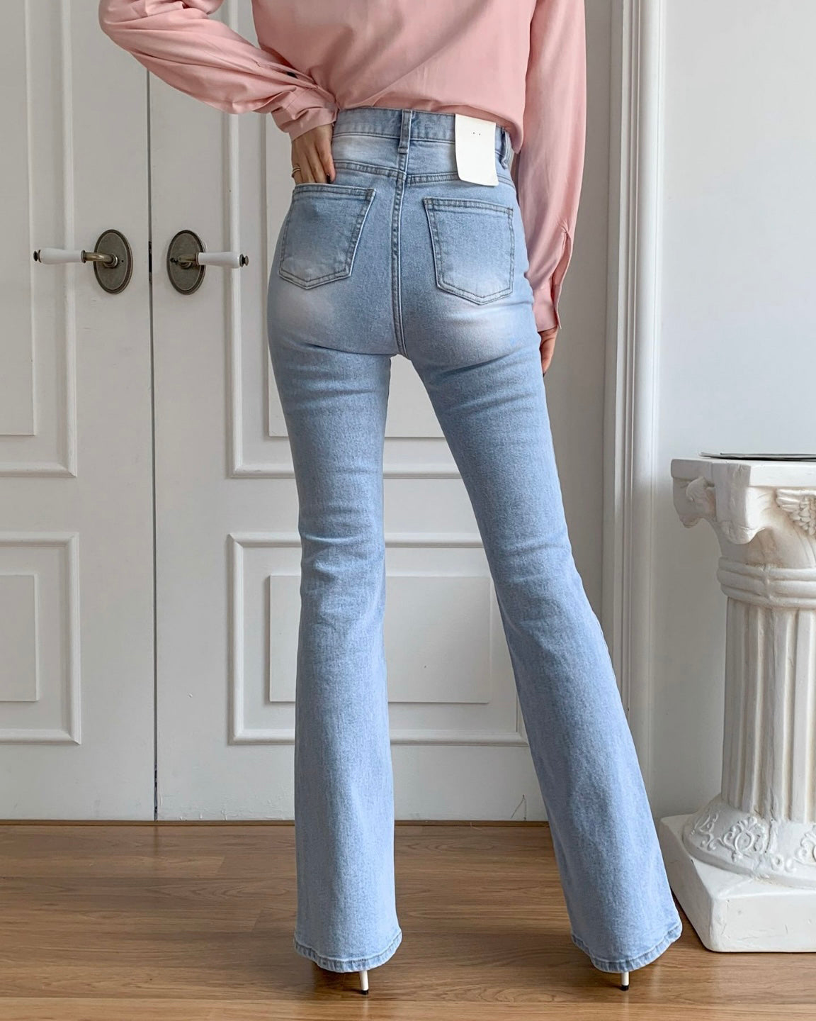 Vintage Washed Boot Cut Jeans