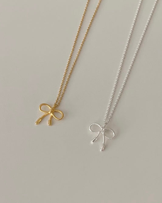 925 Silver Bow Necklace