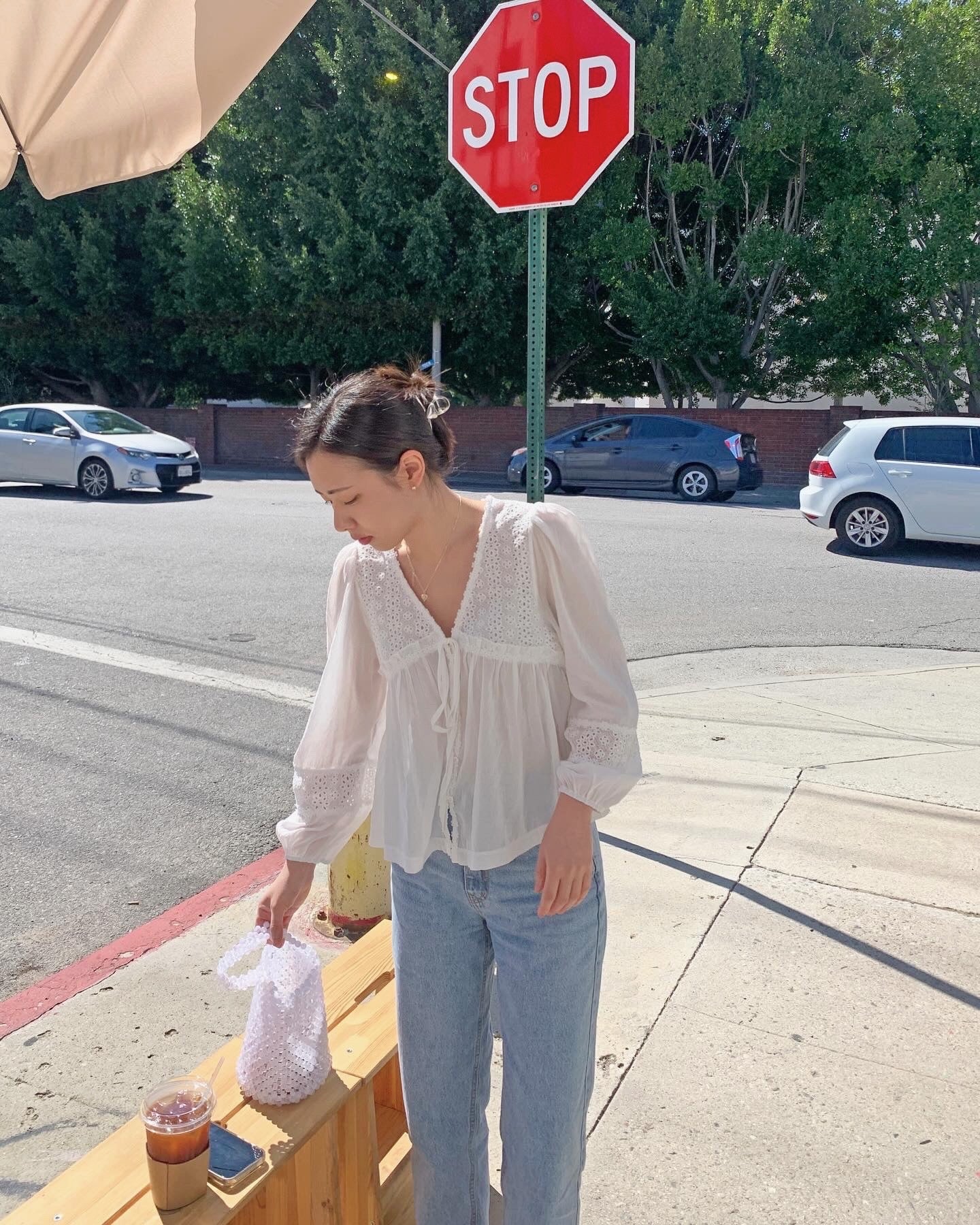 Punching Lace Blouse