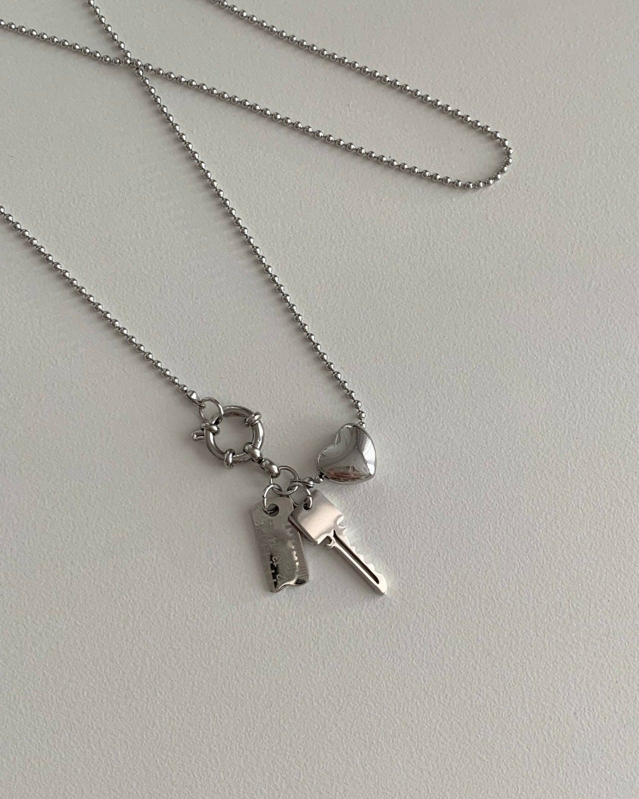 Surgical Steel Key Charm Necklace