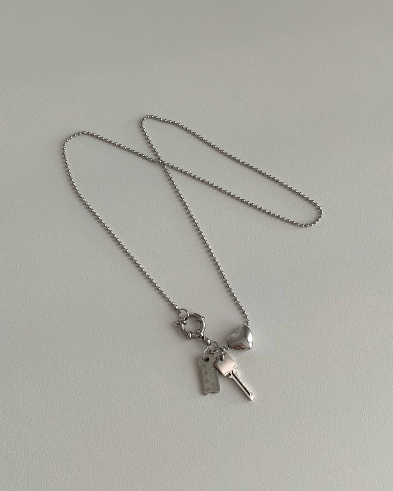 Surgical Steel Key Charm Necklace