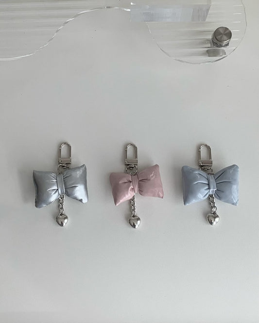 Puff Bow Mini Keychain