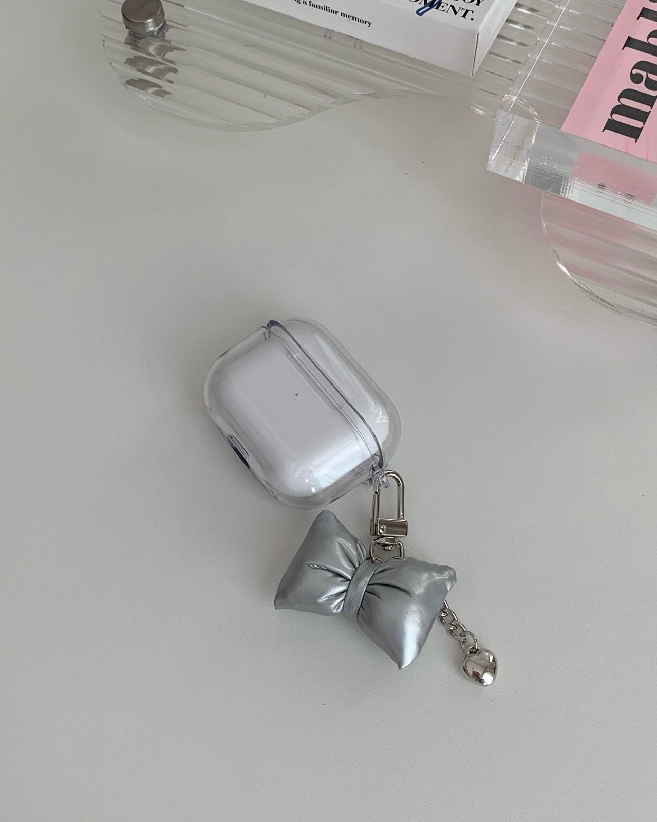Puff Bow Mini Keychain