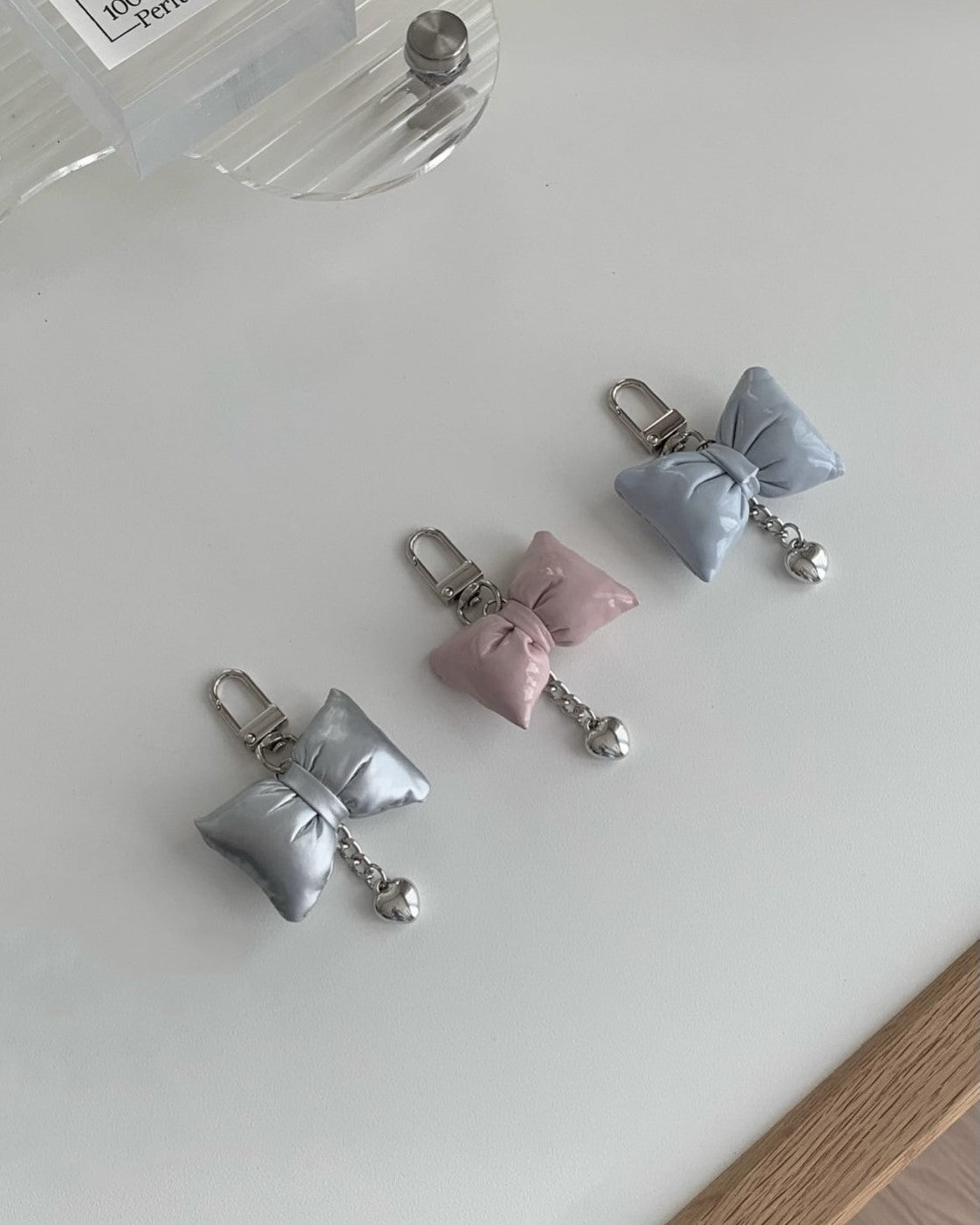 Puff Bow Mini Keychain