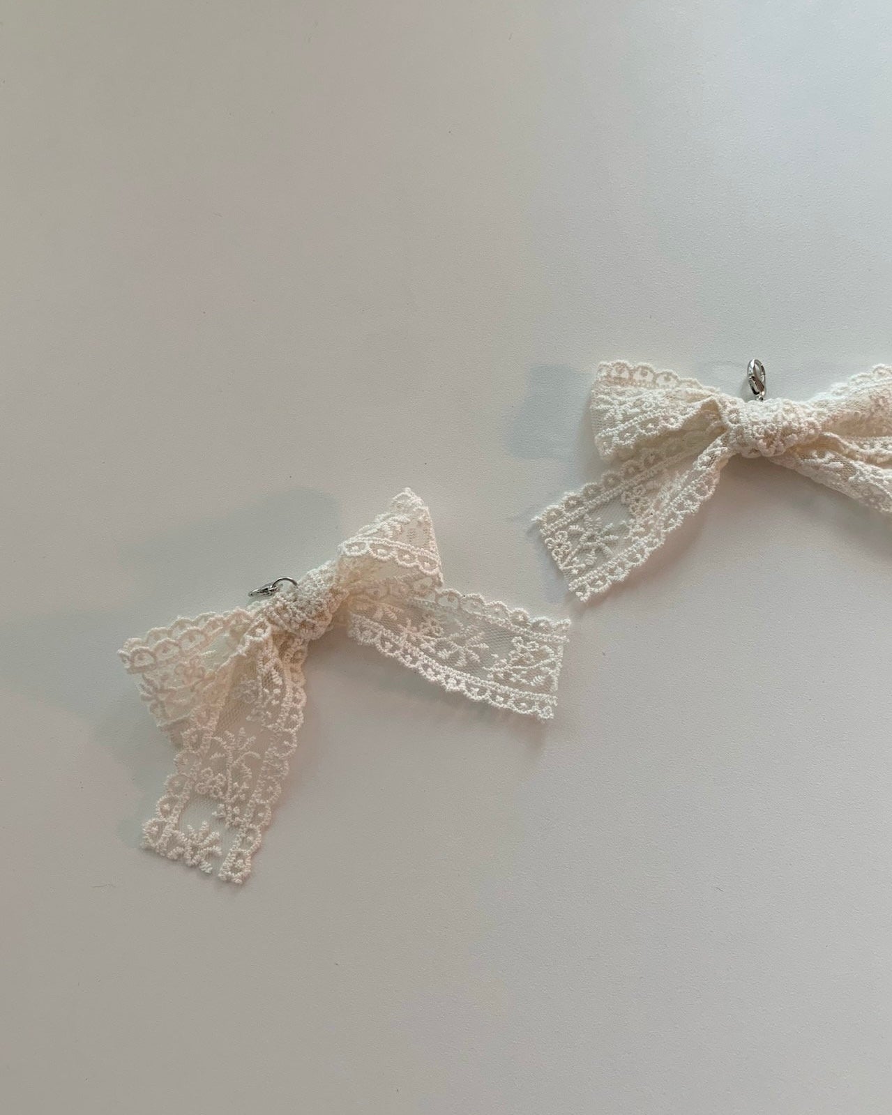 Lace Bow Charm (Single Piece)