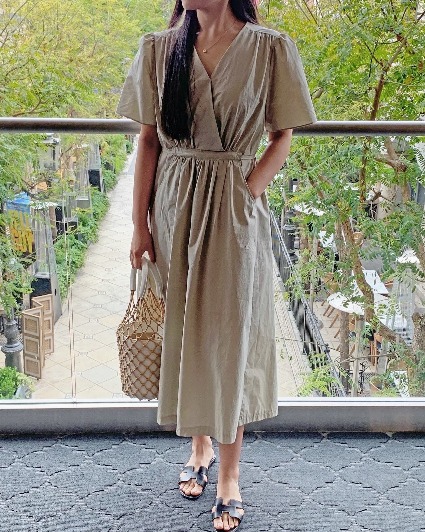 Cotton Wrap Maxi Dress