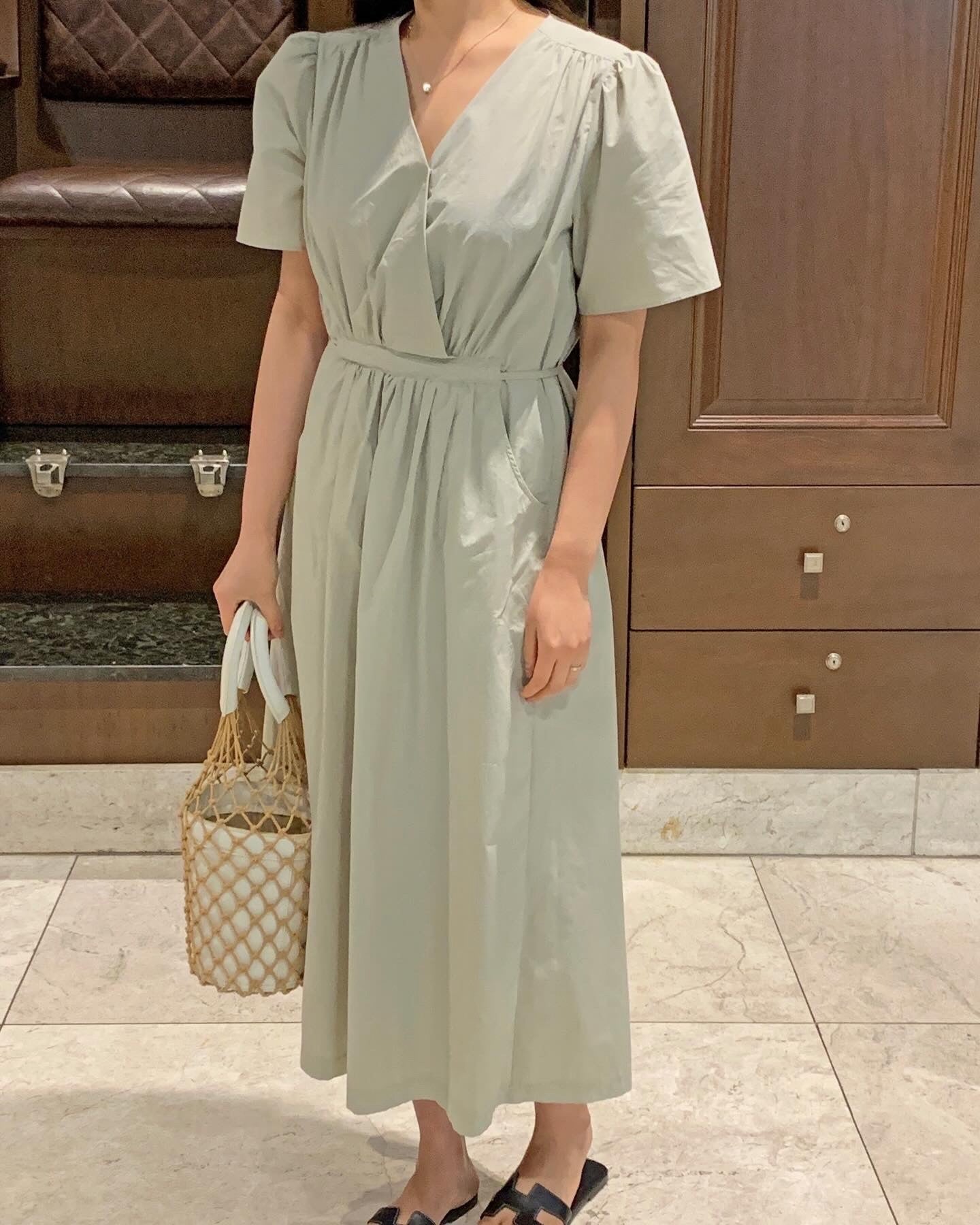 Cotton Wrap Maxi Dress