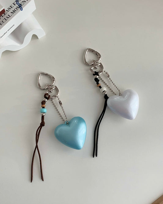 Double Hearts Keychain