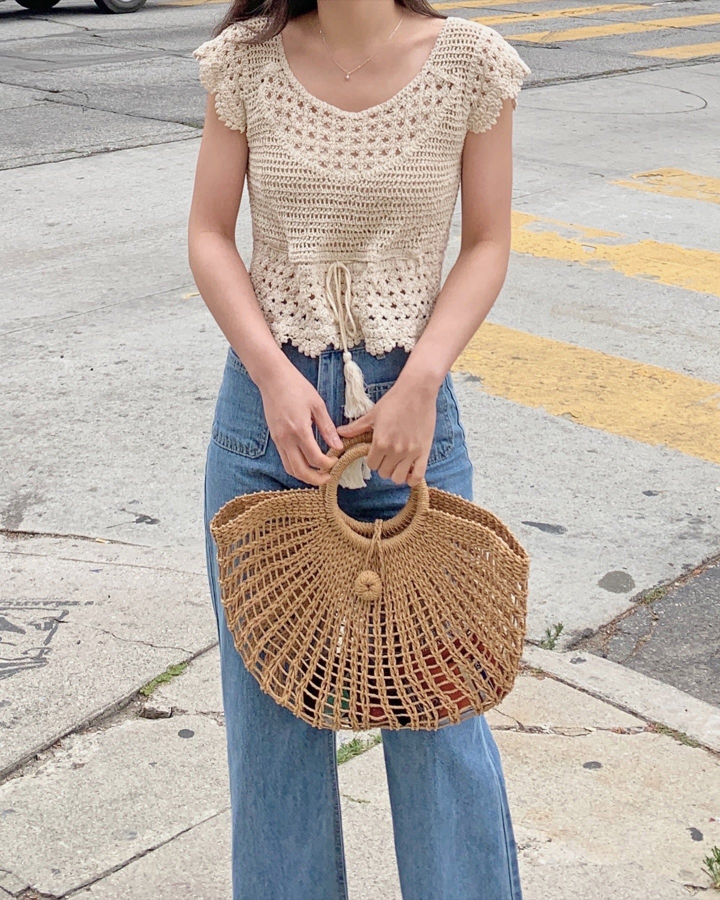 Tassel Crochet Top