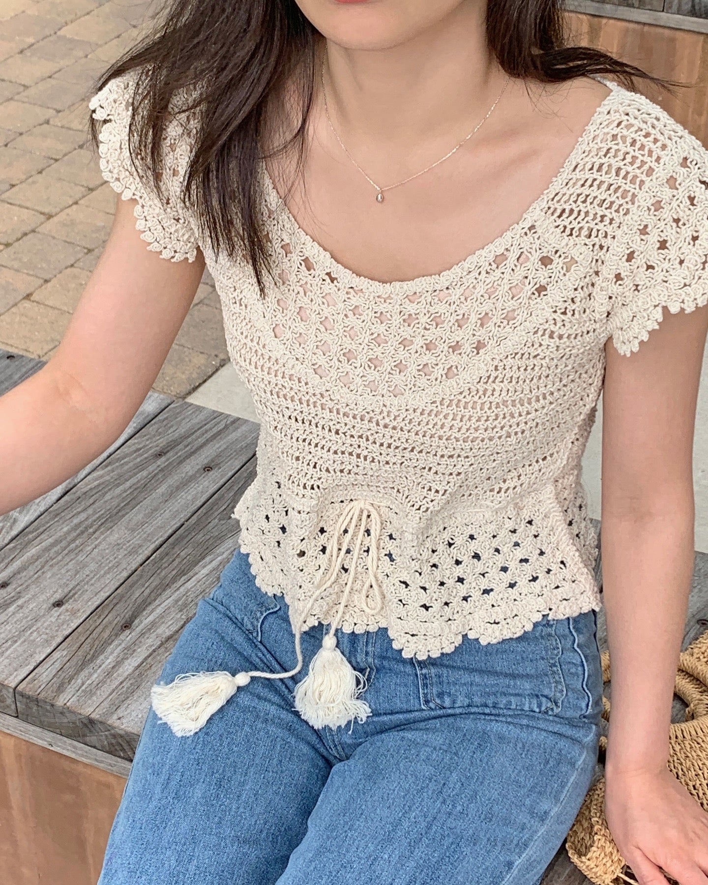 Tassel Crochet Top