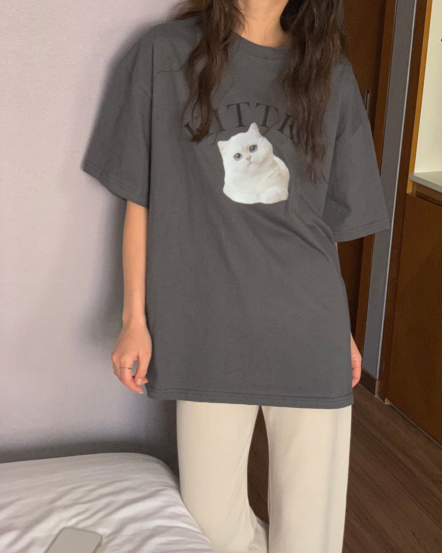 White Kitten T Shirt