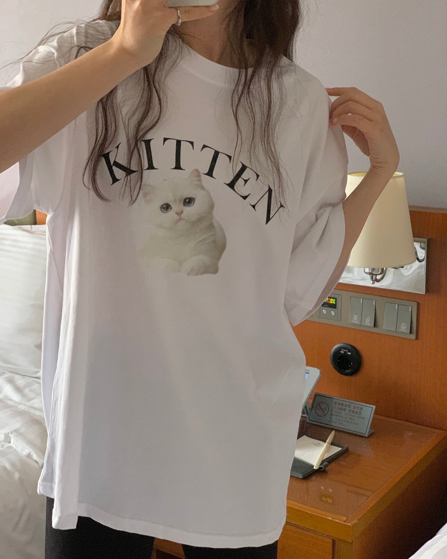 White Kitten T Shirt