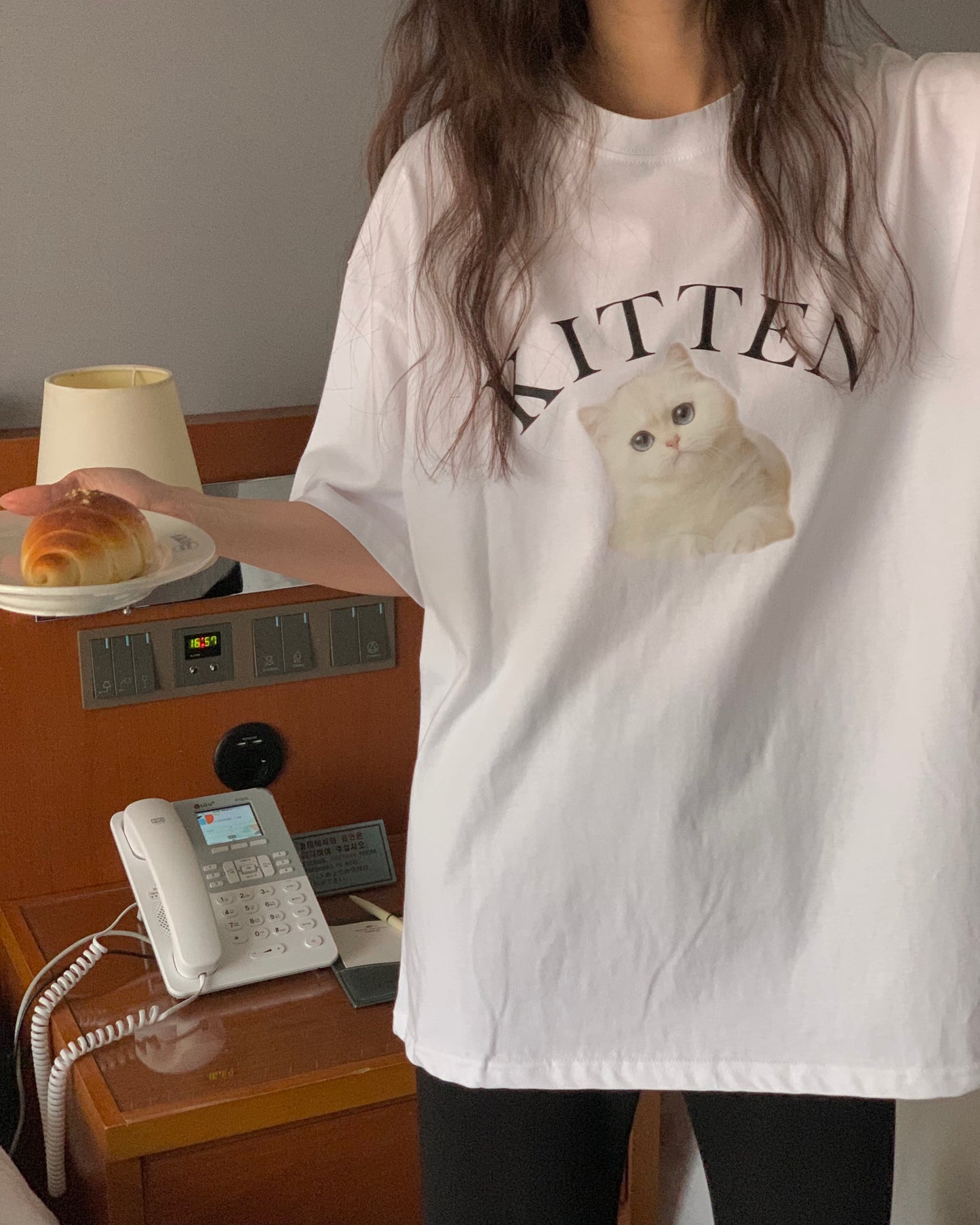 White Kitten T Shirt