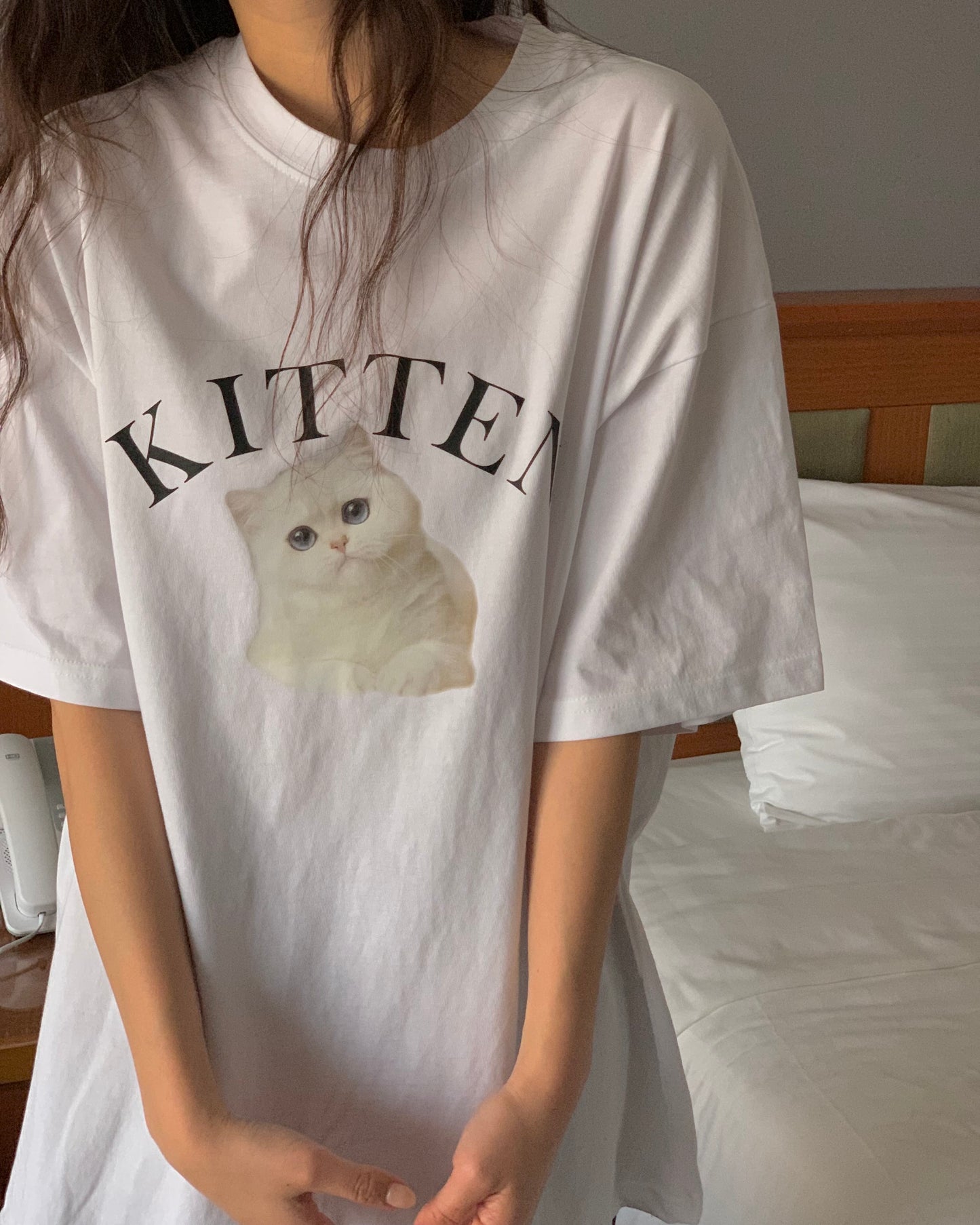 White Kitten T Shirt