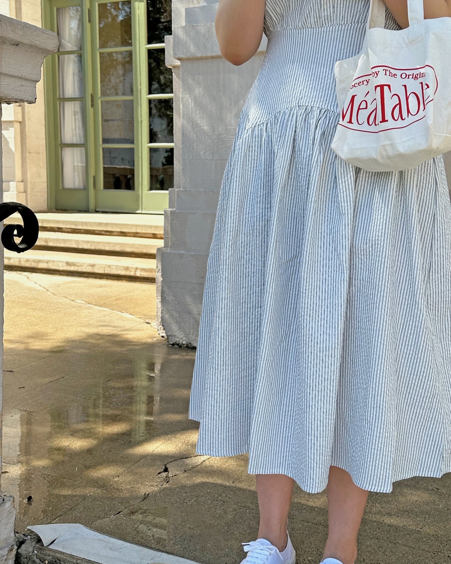 Striped Drop-Waist Dress