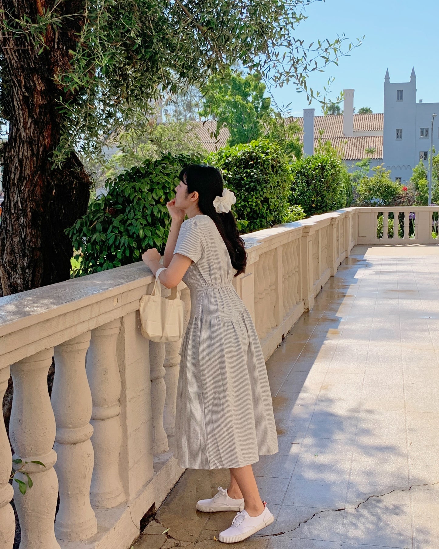 Striped Drop-Waist Dress