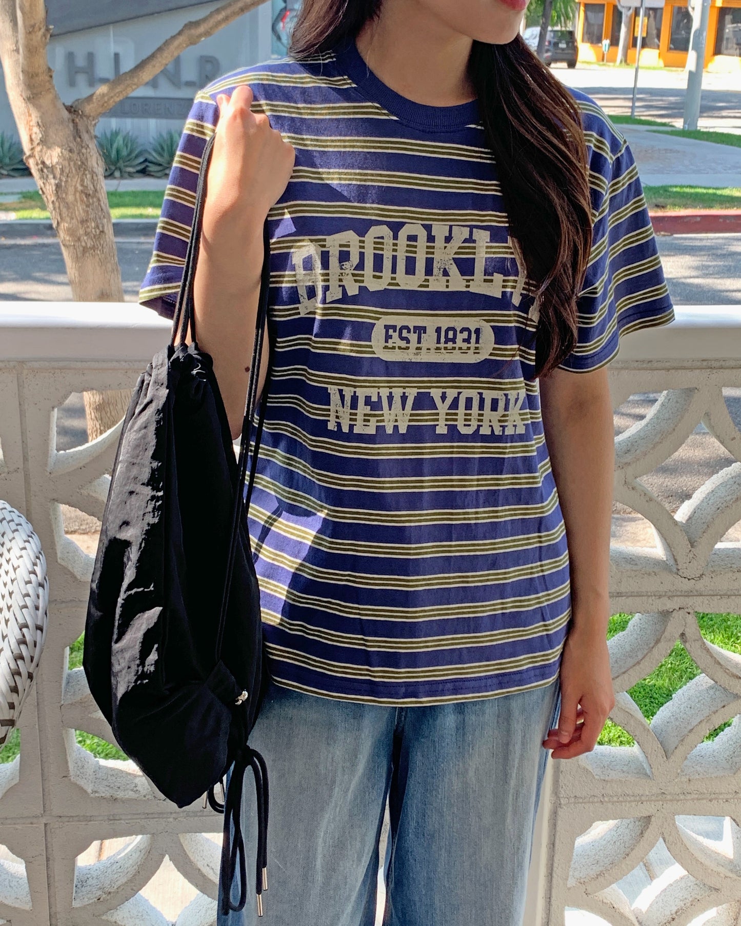 Striped New York T Shirt