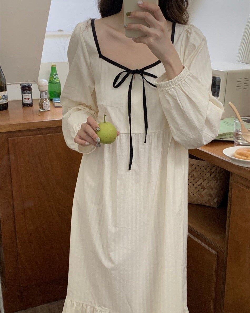 Contrast Seam Pajama Dress