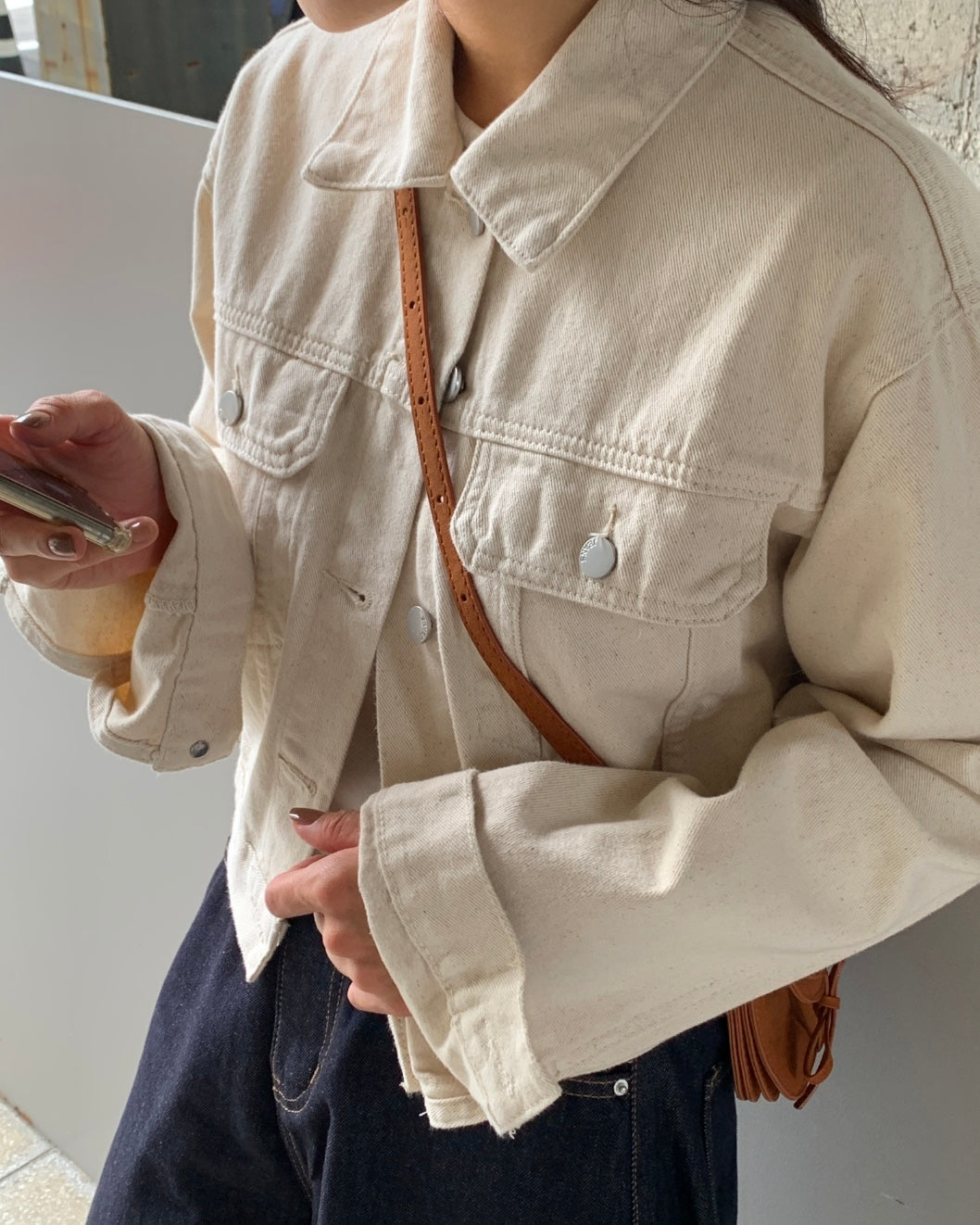 Cropped Cotton Jacket