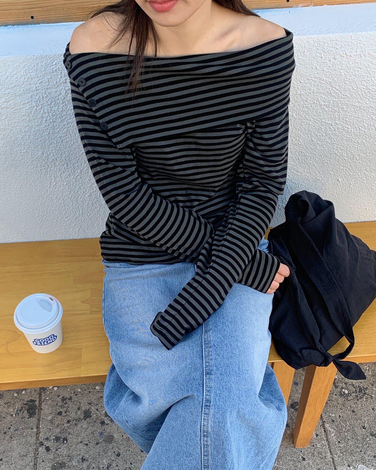 Striped Off Shoulder Top