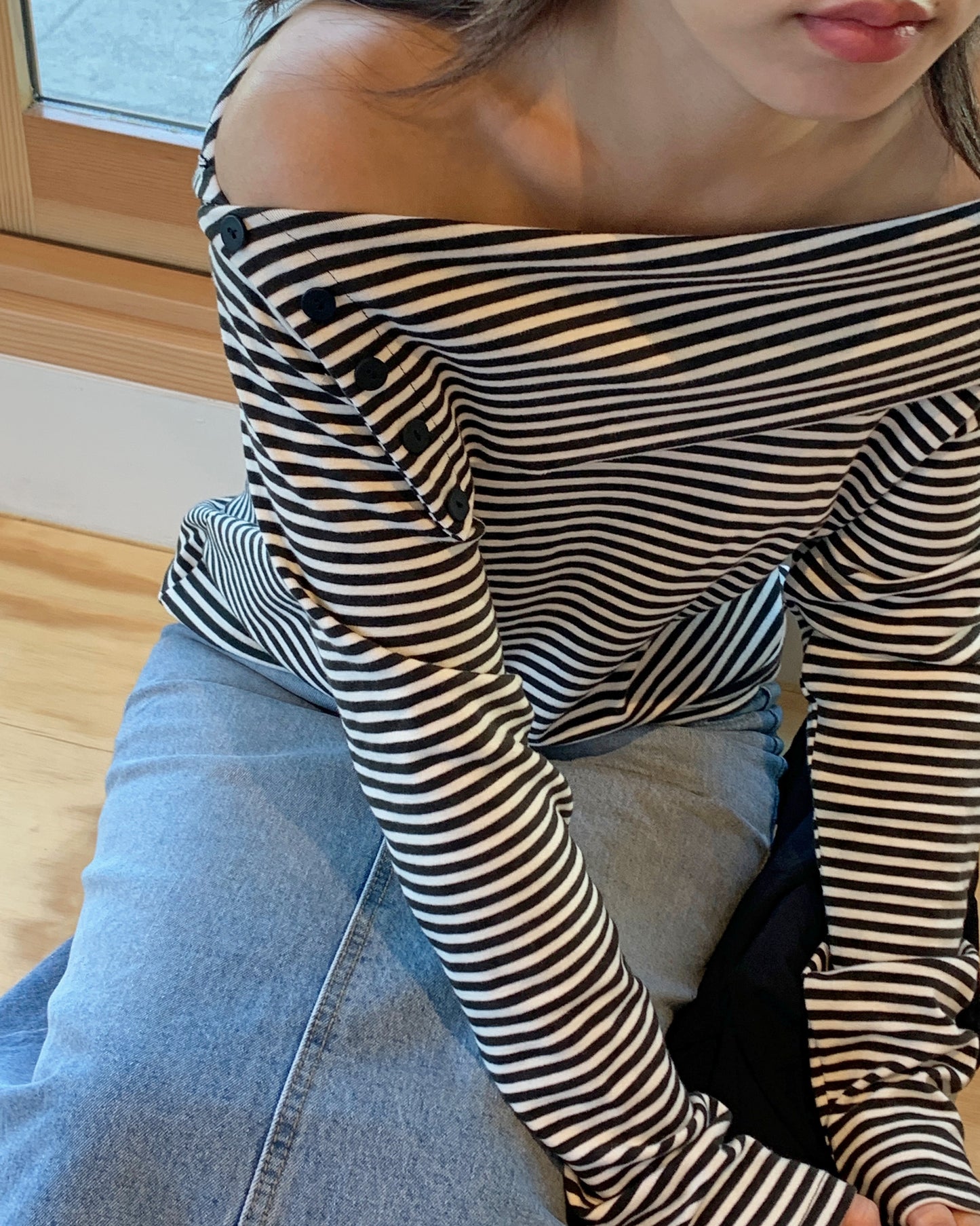 Striped Off Shoulder Top