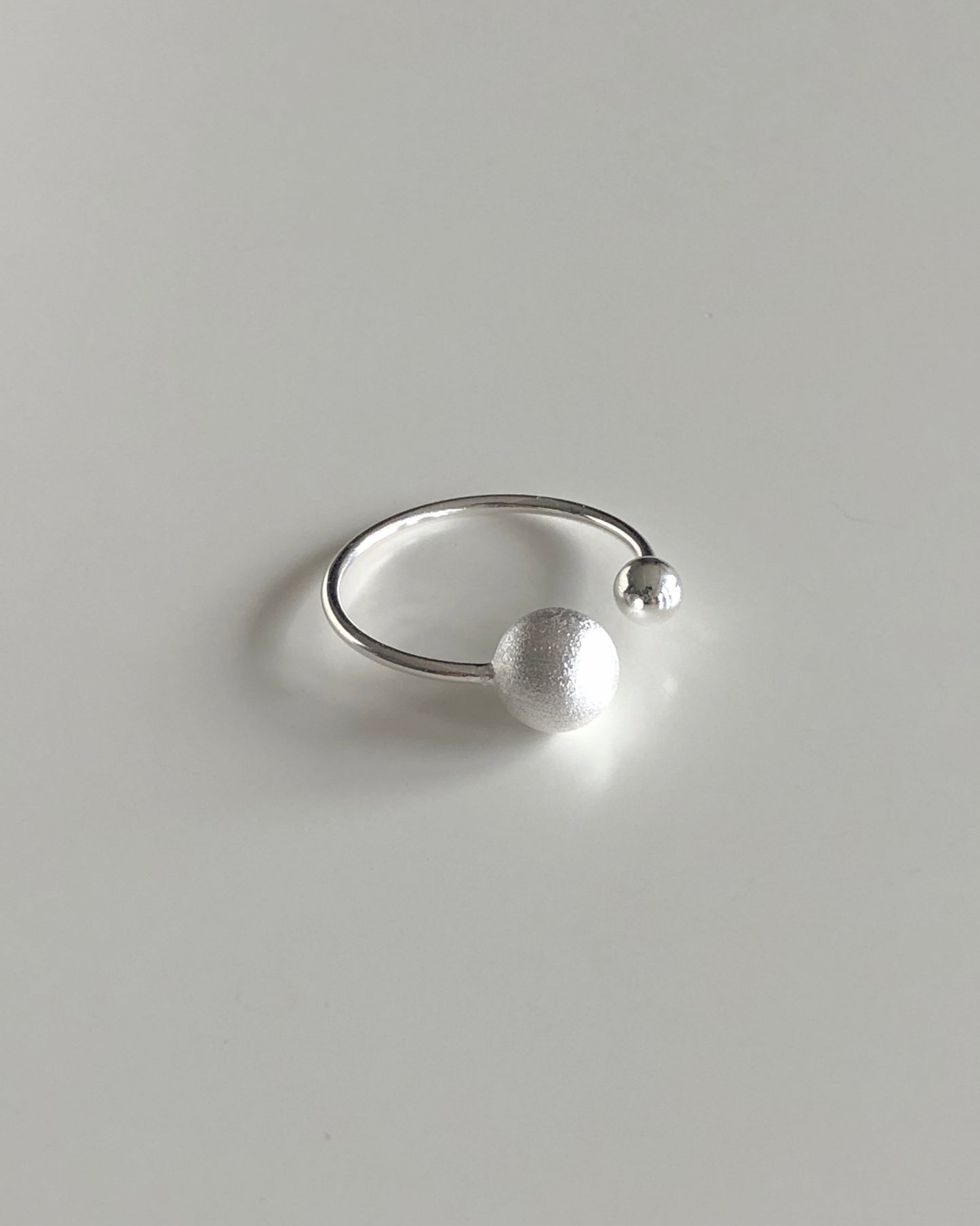 925 Silver Ball Open Ring