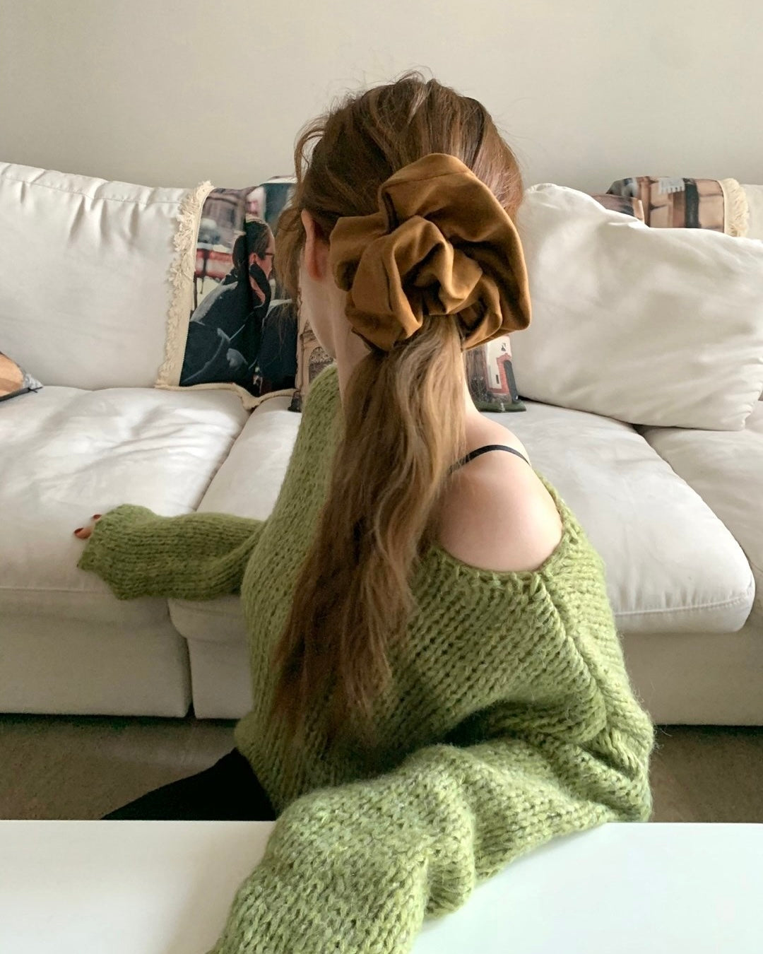 Jumbo Suede Scrunchie