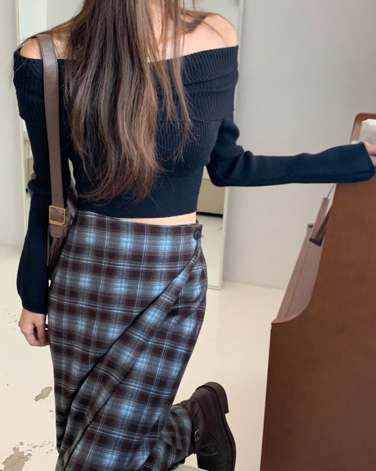 Plaid Wrap Skirt