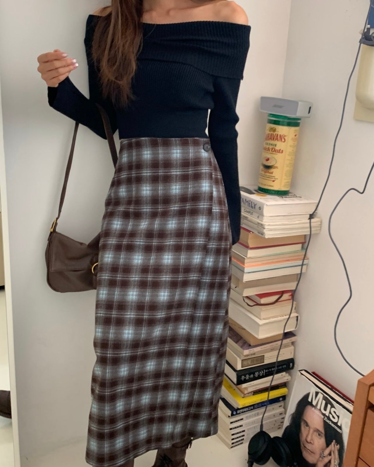 Plaid Wrap Skirt