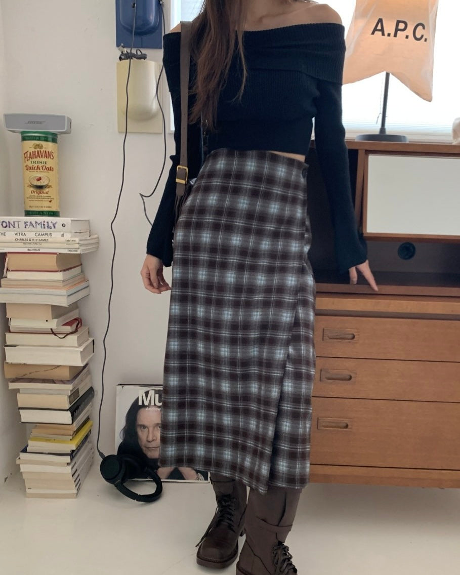 Plaid Wrap Skirt