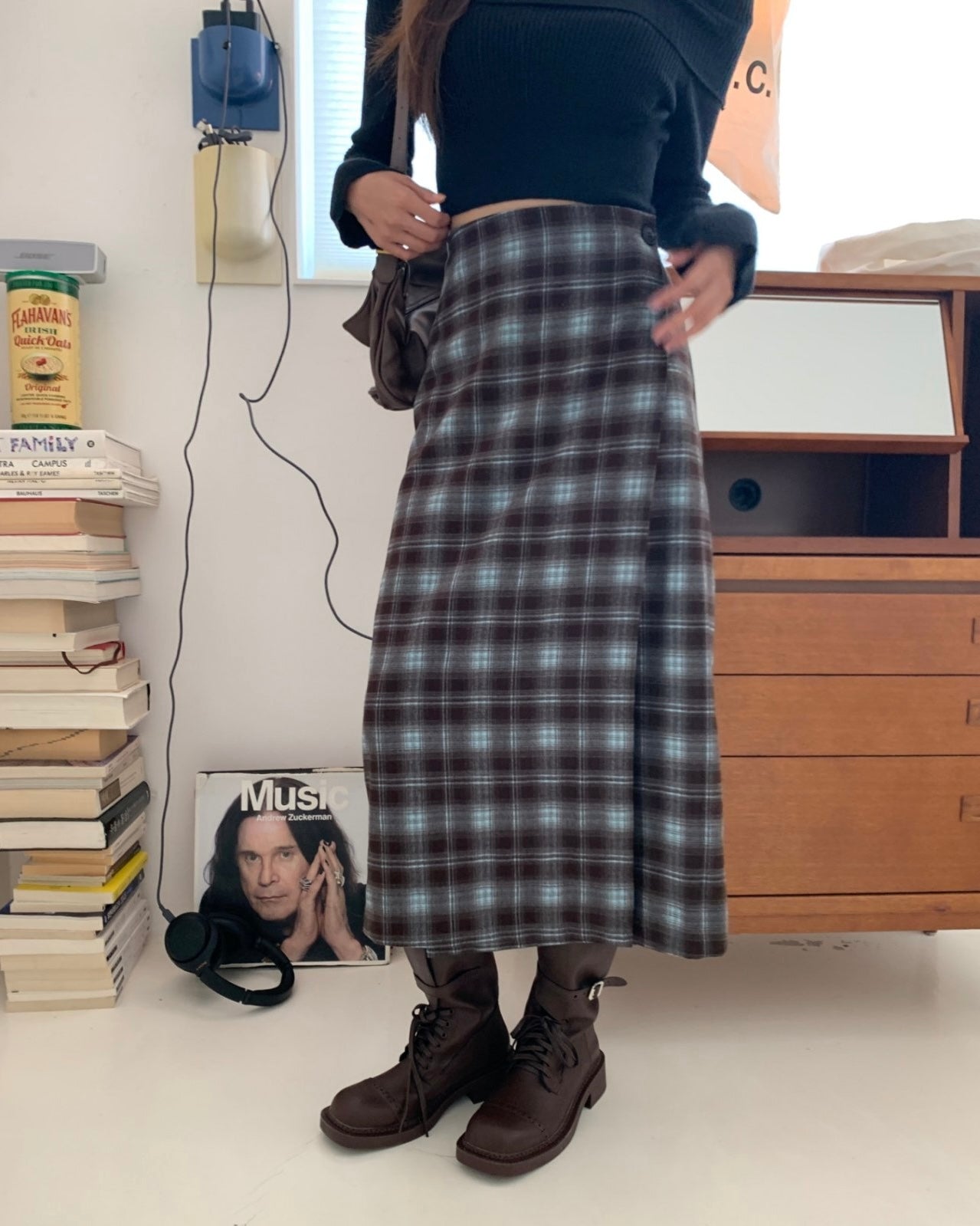 Plaid Wrap Skirt