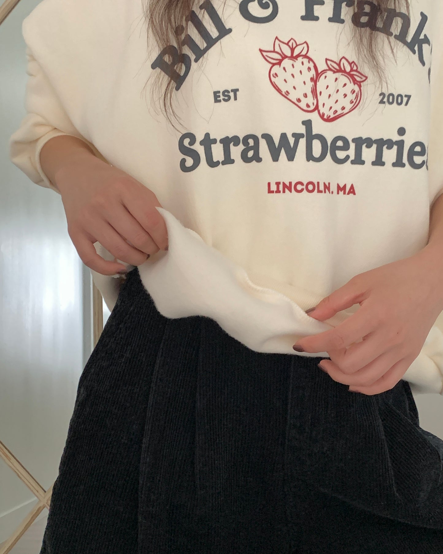 Fleece Lined Strawberries Sweatshirt