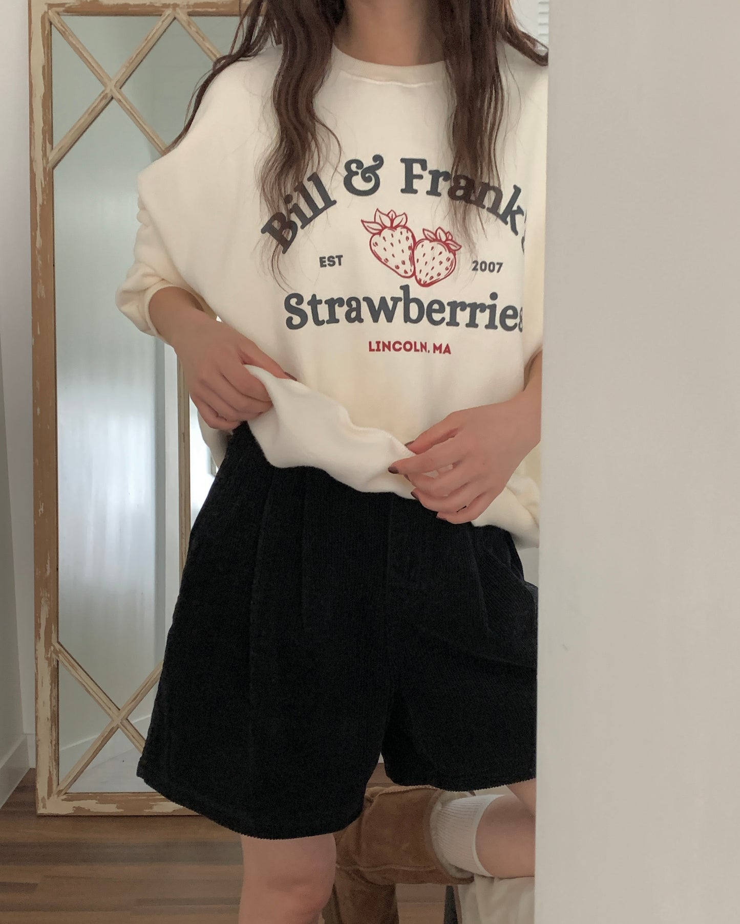 Fleece Lined Strawberries Sweatshirt