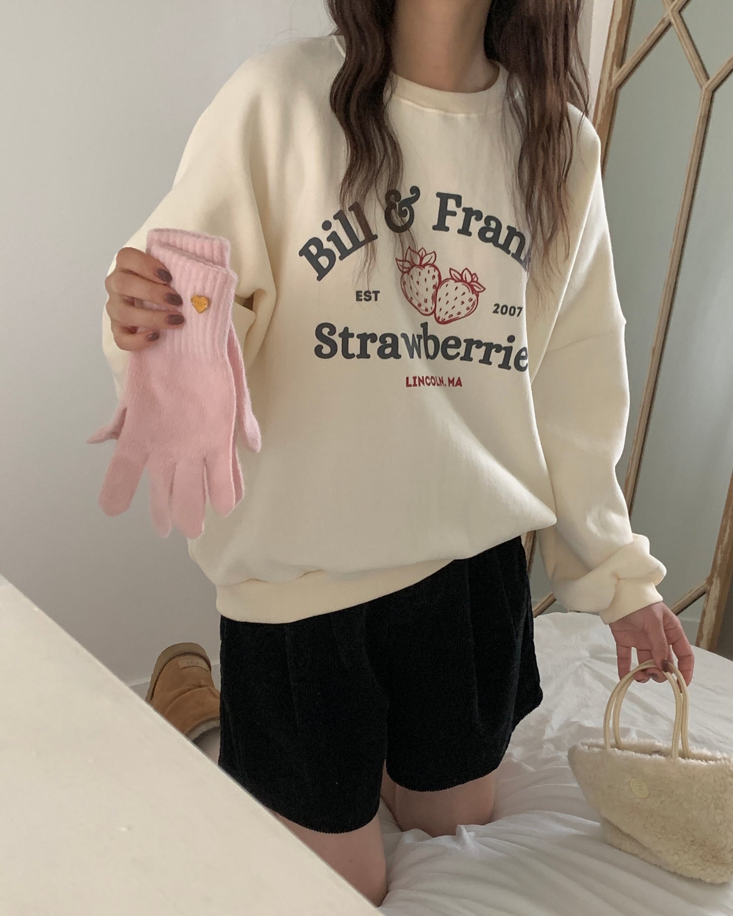 Fleece Lined Strawberries Sweatshirt