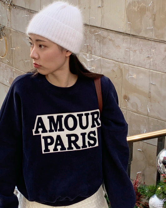 Amour Paris Fleece Lined Sweatshirt