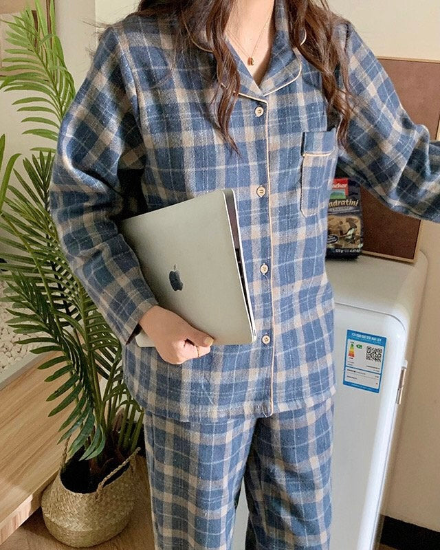 (PRE-ORDER) Plaid Couple Pajama Set