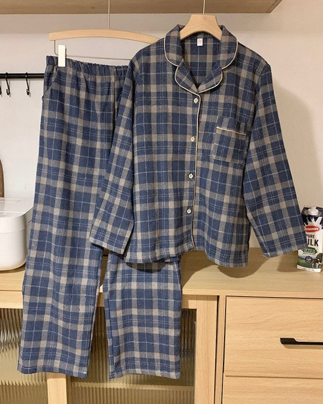 (PRE-ORDER) Plaid Couple Pajama Set