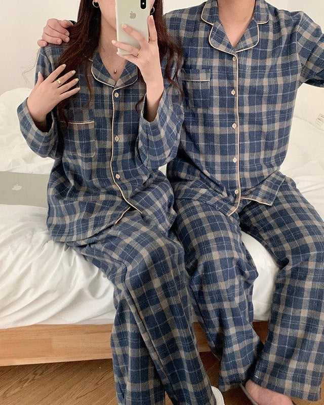 (PRE-ORDER) Plaid Couple Pajama Set