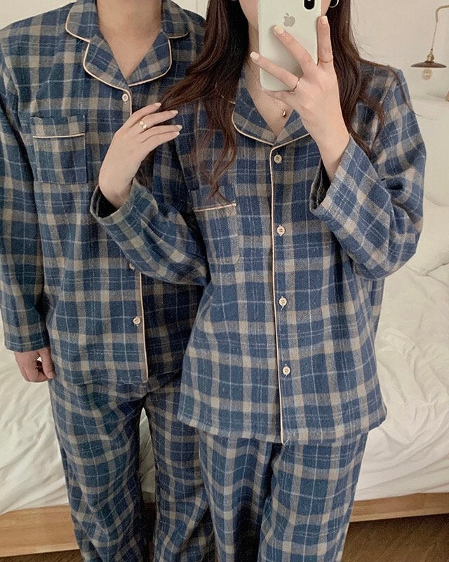 (PRE-ORDER) Plaid Couple Pajama Set